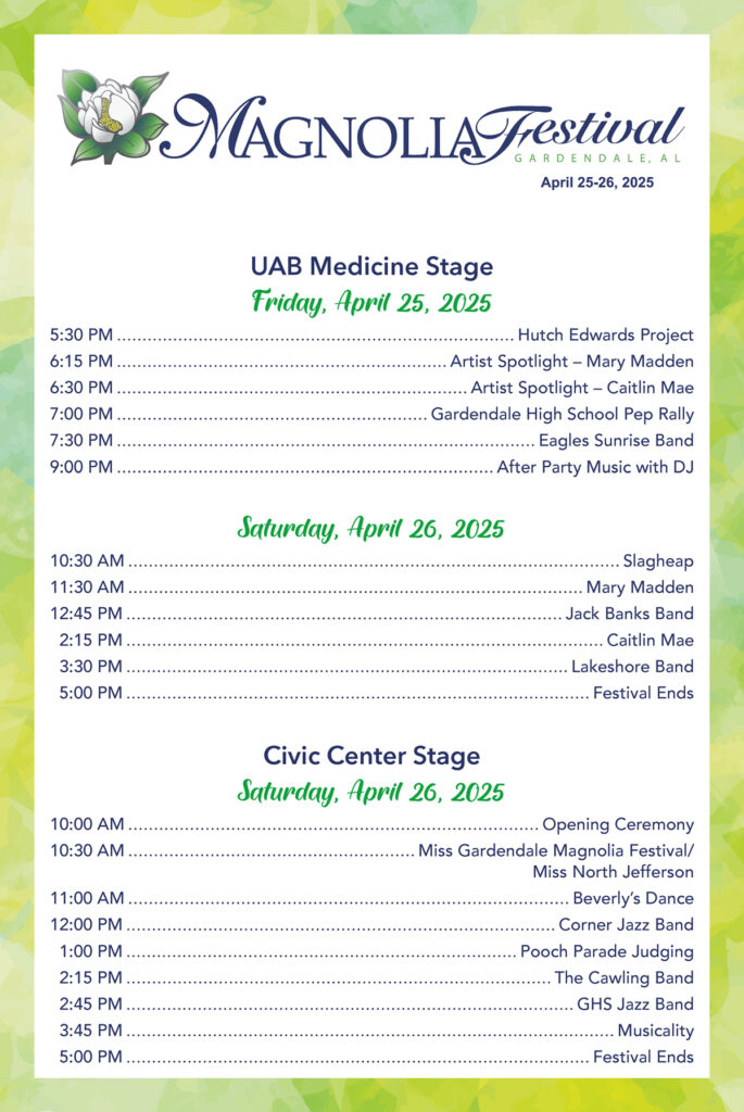 2025 Magnolia Festival entertainment schedule