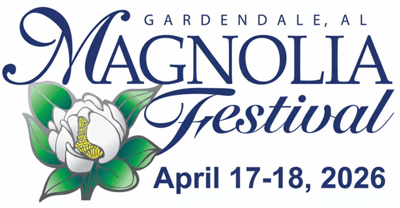 logo with Magnolia Festival and a magnolia flower 2026 date April 17-18.